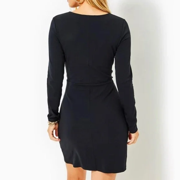 Lilly Pulitzer Lynn Twist Long Sleeve Black Dress - Picture 4 of 10